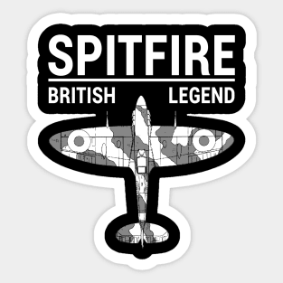 Supermarine Spitfire RAF Fighter Aircraft Plane Airplane British Blueprint Sticker